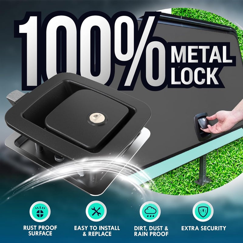 LATCH.IT RV Slam Latch | Will Not Replace BP-22 Model or Offset Latches | RV Storage Locks for 3.9" x 3.3" Lock Cutout & 1.25-2 inch Thick Storage Doors | 100% Metal RV Compartment Locks - Image 4